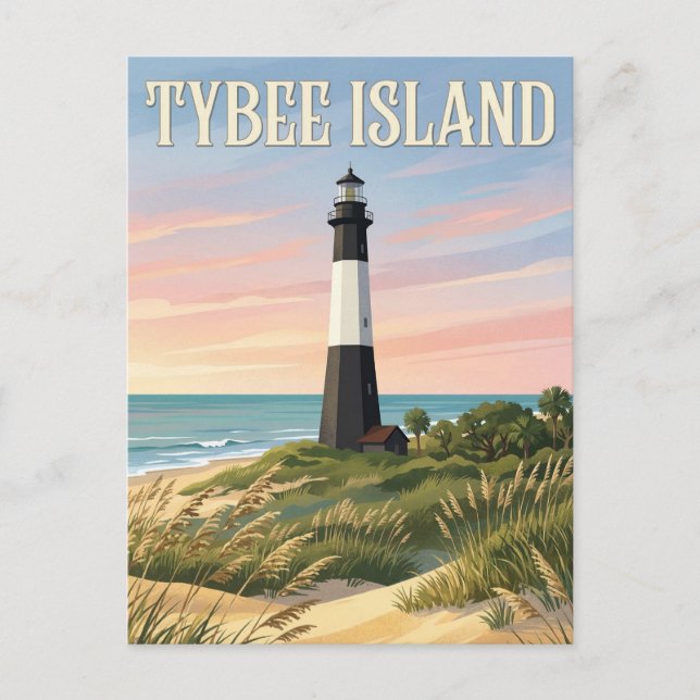 Carte Postale Phare de Tybee Island (Devant)