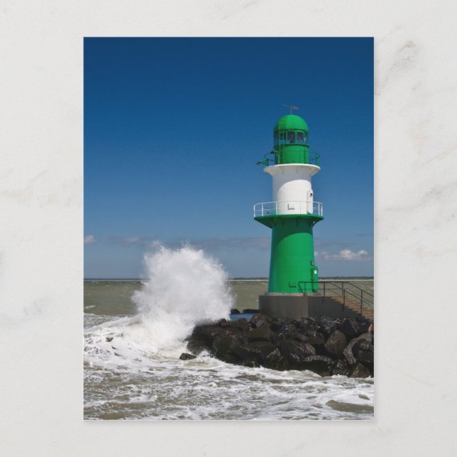 Carte Postale Phare de Warnemuende (Devant)