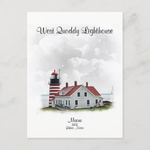 Carte Postale Phare de West Quoddy, Maine