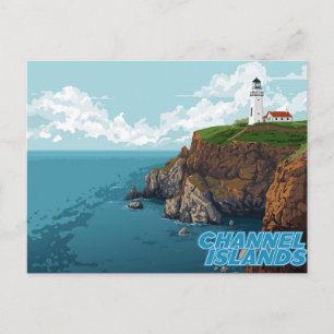 Carte Postale Phare des îles anglo-normandes Art côtier