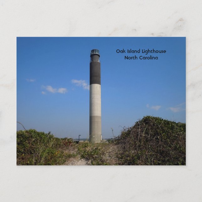 Carte Postale Phare d'Oak Island, Caroline du Nord (Devant)