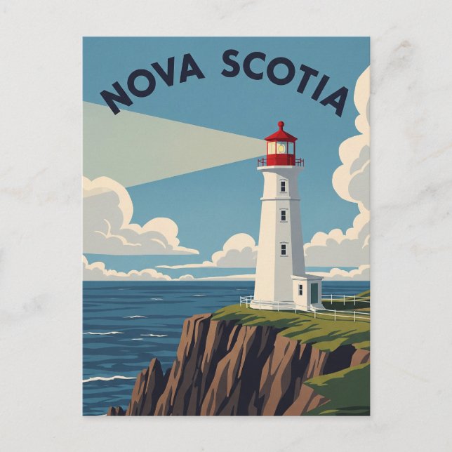 Carte Postale Phare du Canada Nouvelle-Écosse (Devant)