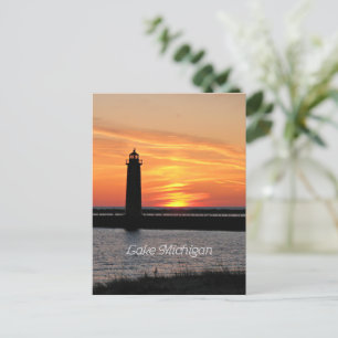 Carte Postale Phare du lac Michigan