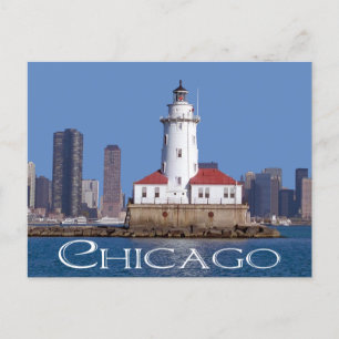 Carte Postale Phare du port de Chicago, Chicago Illinois USA