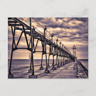 Carte Postale phare et jetée de Grand Haven, Grand Haven