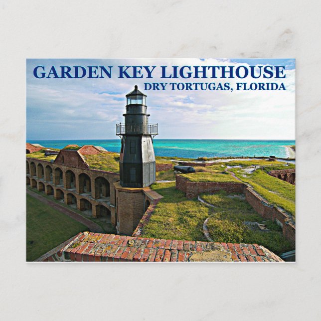 Carte Postale Phare Garden Key, Tortugas Sec, Floride (Devant)