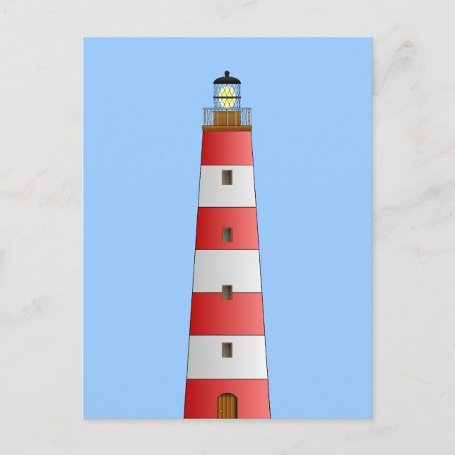 Carte Postale Phare rayé (Devant)