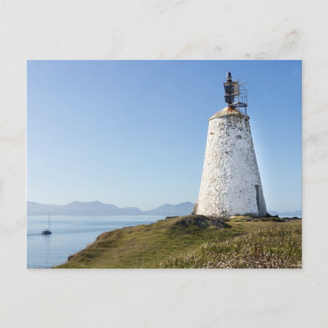 Carte Postale Phare sur Llanddwyn Island, Anglesey, Pays de Gall (Devant)