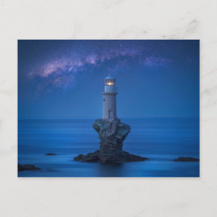 Carte Postale Phare Tourlitis - Ile d’Andros - Grè