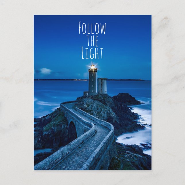 Carte Postale Phare Twilight Suivre la lumière (Devant)