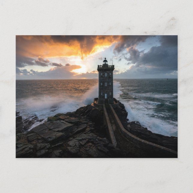 Carte Postale Phares | Le phare de Kermorvan au Conquet (Devant)