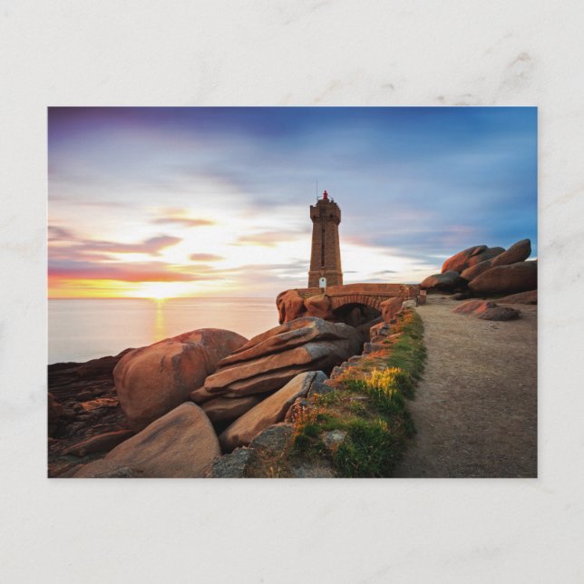 Carte Postale Phares | Phare de Mean Ruz (Devant)