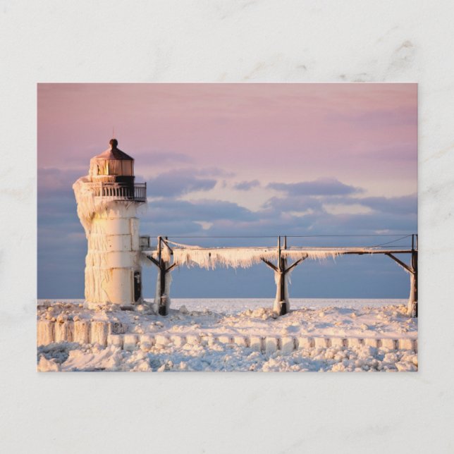 Carte Postale Phares | Phare du lac Michigan (Devant)