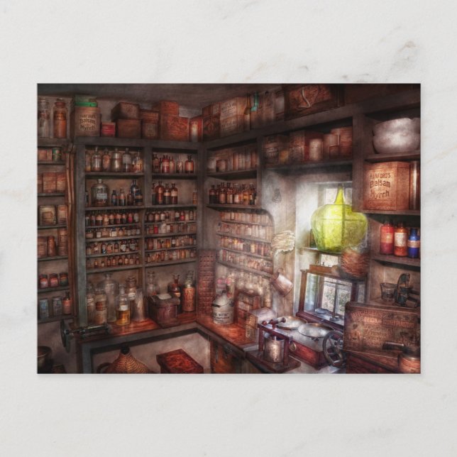 Carte Postale Pharmacie - Équipement - Étude de Merlin (Devant)