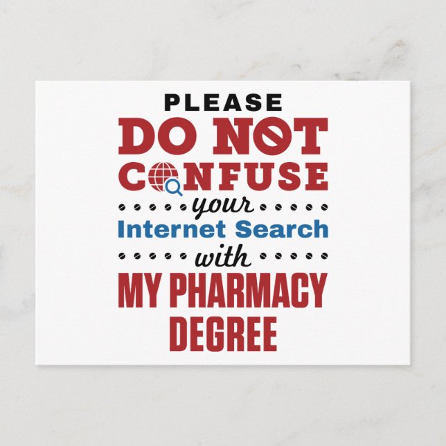 Carte Postale Pharmacienne Drôle Citation Digne de pharmacie (Devant)