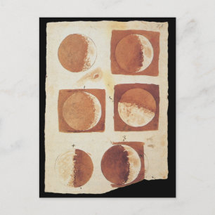 Carte Postale Phase de lune Galileo 1616