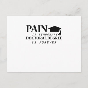 Carte Postale Phd Pain Est Doctorat Temporaire Diplôme Drôle