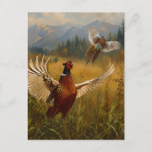 Carte Postale Pheasant Forever – Art de la faune de chasse en ha