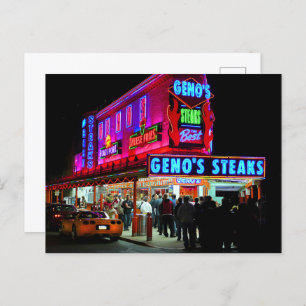Carte Postale Philadelphie, Geno's Steaks,