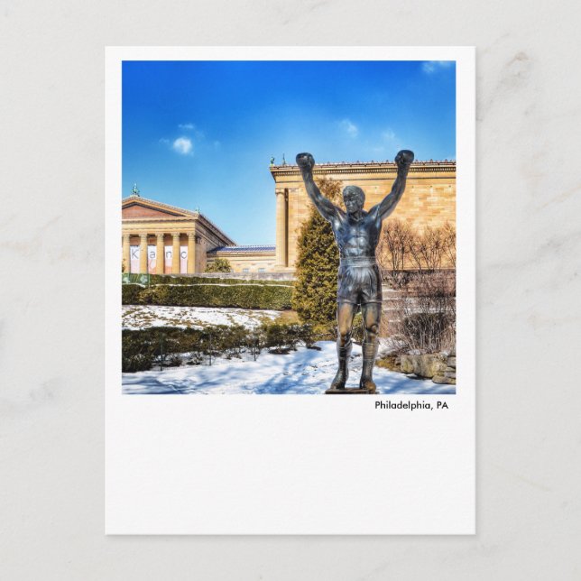 Carte Postale Philadelphie PA - Statue Rocky (Devant)