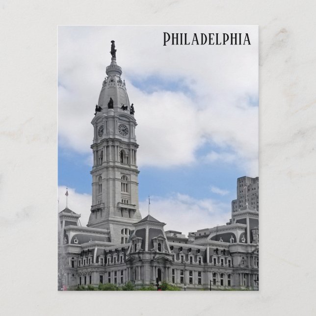 Carte Postale Philadelphie Pennsylvanie City Hall Photo Voyage (Devant)