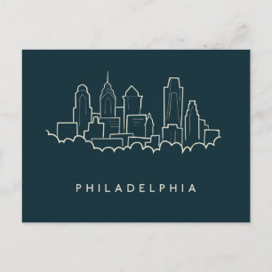 Carte Postale Philadelphie Pennsylvanie Skyline