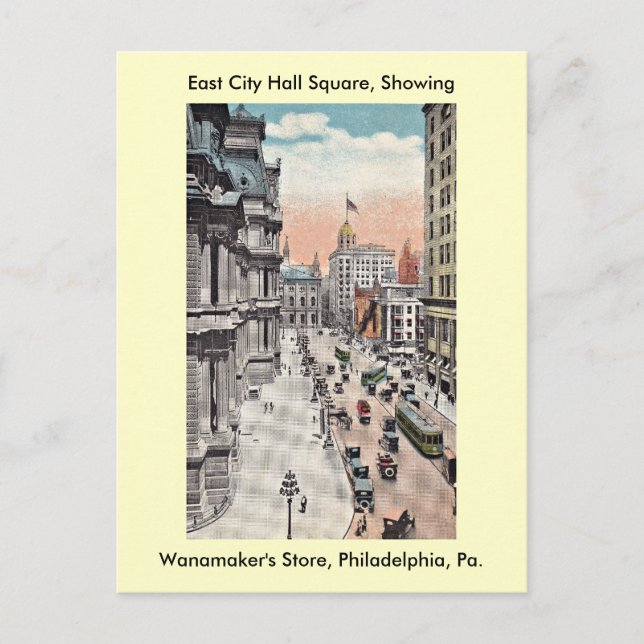 Carte Postale Philadelphie Pennsylvanie View Incluant Wanamaker (Devant)