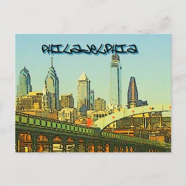 Carte Postale Philadelphie Skyline (Devant)
