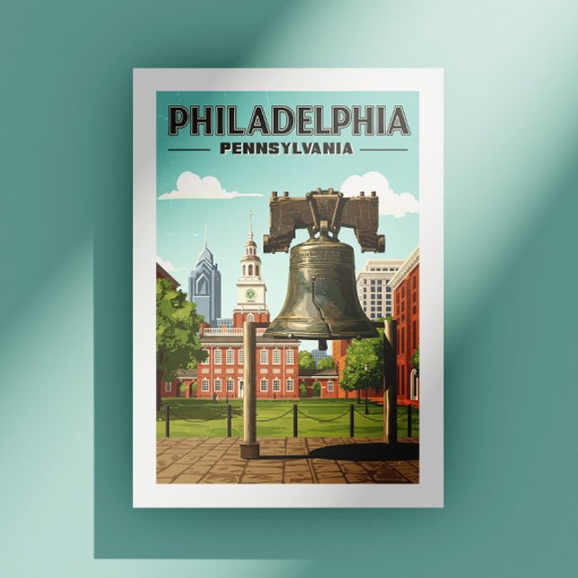 Carte Postale Philadelphie vintage Pennsylvanie (Créateur téléchargé)