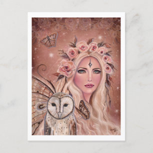 Carte Postale Philantha avec hibou par Renee Lavoie