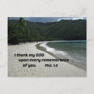 Carte Postale Philippiens 1:3 Je remercie Dieu pour chaque