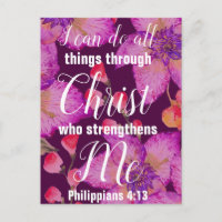 Philippiens 4:13 Bible Verse Floral