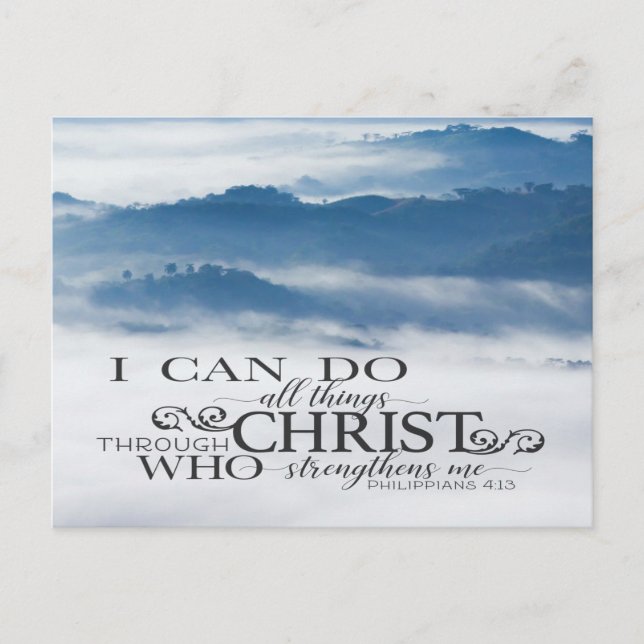 Carte Postale Philippiens 4:13 Toutes les choses par la Bible du (Devant)