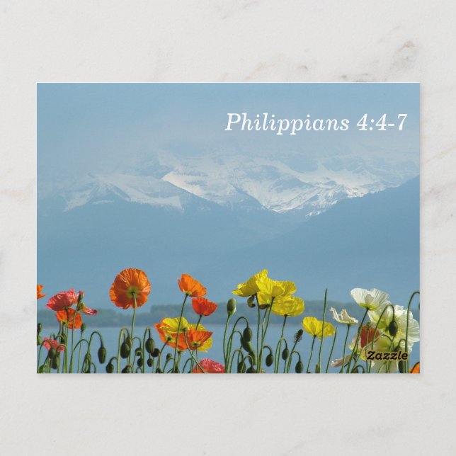 Carte Postale Philippiens 4:4-7 Ne vous inquiétez pas (Dos)