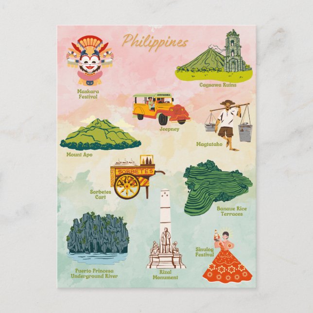 Carte Postale Philippine Favoris Art (Devant)