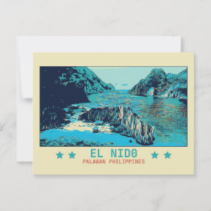 Carte Postale Philippines, El Nido Palawan merveille de la natur