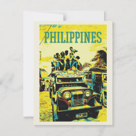 Carte Postale Philippines, Jeepney surchargé