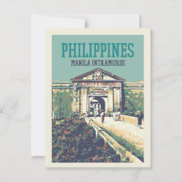 Carte Postale Philippines, Manille Intramuros Fort de Santiago