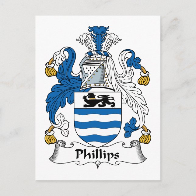 Carte Postale Phillips Family Crest (Devant)