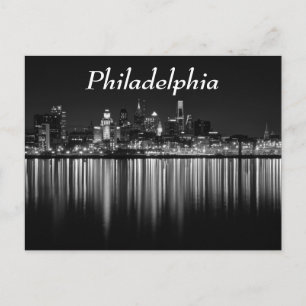 Carte Postale Philly night b/w