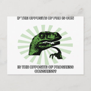 Carte Postale Philosoraptor Progress et Congrès