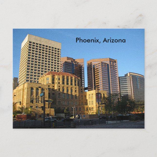 Carte Postale Phoenix, Arizona Centre-ville (Devant)