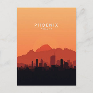 Carte Postale Phoenix Arizona : Coucher de soleil dans le désert