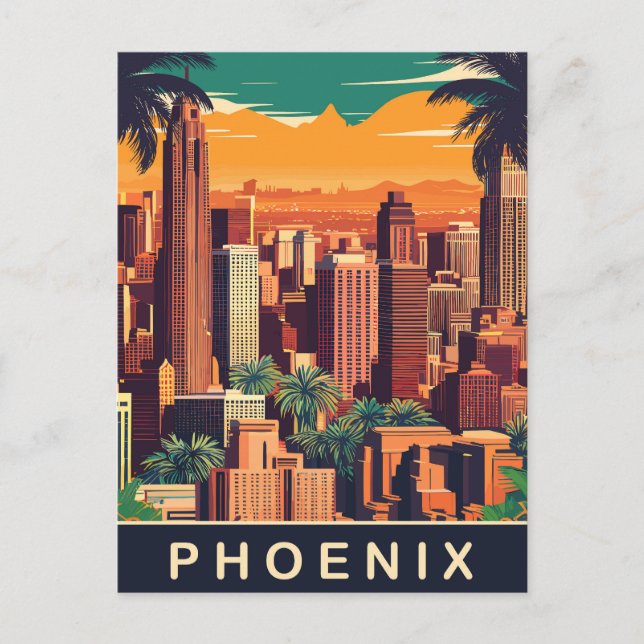 Carte Postale Phoenix Skyline, Voyage (Devant)