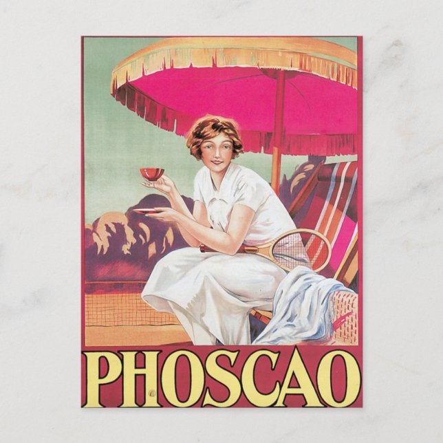 Carte Postale Phoscao Vintage Chocolat Boisson Ad Art (Devant)