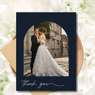 Carte Postale Photo Arch moderne Mariage de marine Merci
