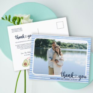 Carte Postale Photo Avocado Baby shower Party Merci