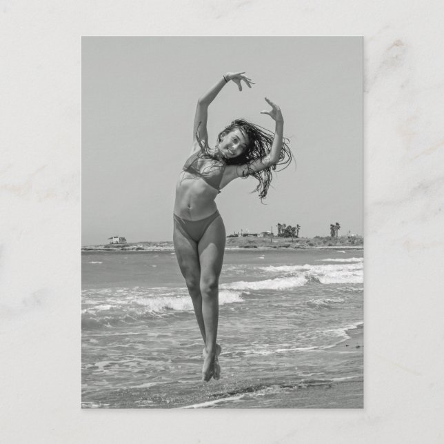 Carte postale photo Beach Dancer B&W (Devant)