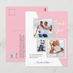 Carte Postale Photo Collage MERCI Mariage/bébé/diplômé/TOUT