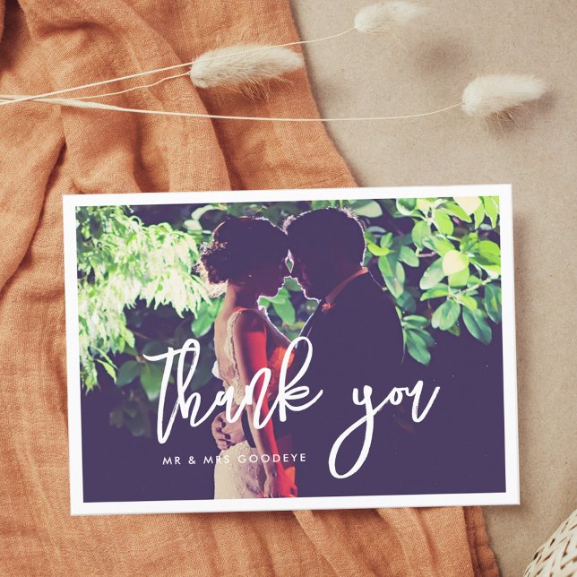 Carte Postale Photo contemporaine de Merci mariage moderne (Créateur téléchargé)